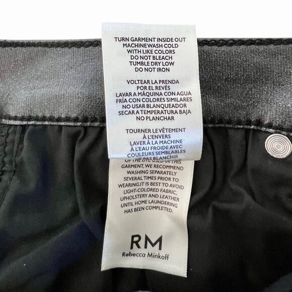 Rebecca Minkoff 10P Black Metallic Sparkly Petite Length Skinny Jeans NWOT's - Picture 11 of 16
